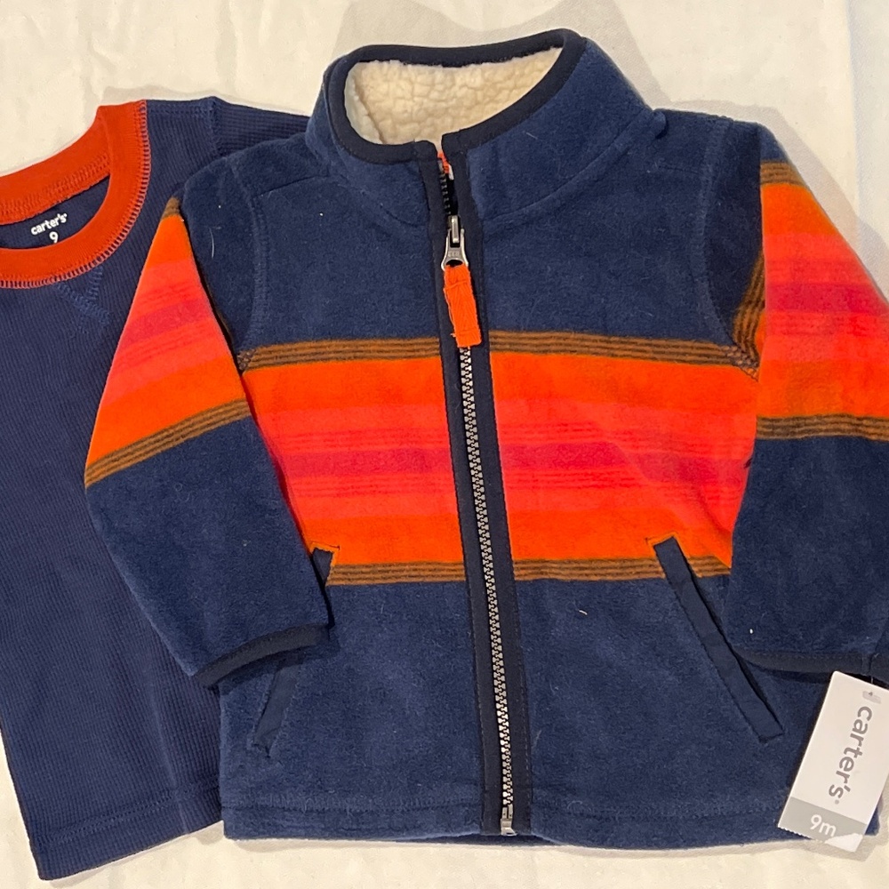 Brand new Carter’s fleece and matching long sleve